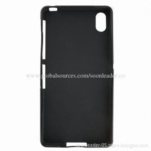 TPU gel case for xperia Z2, access to all controls and ports opening, black in color